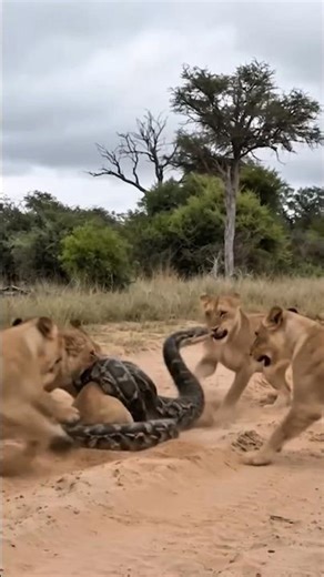 Python vs Lion Cub – Shocking Rescue 🐍🦁 | @BeastBrawlTV