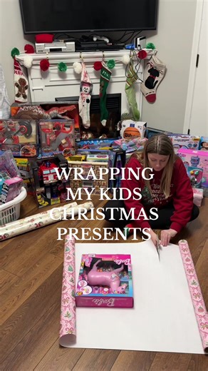 Stayed up late power wrapping my kids Christmas presents until I ran out of tape LOL 😮‍💨🎁 Let’s just say me hips took 2 days to recover 🤣😅 #wrapwithme #wrappinggifts #christmaswrapping #kidschristmasgifts #magicmaker Wrapping kids Christmas presents Gift wrapping Power wrapping Christmas gifts for kids Motherhood Magic maker Santa
