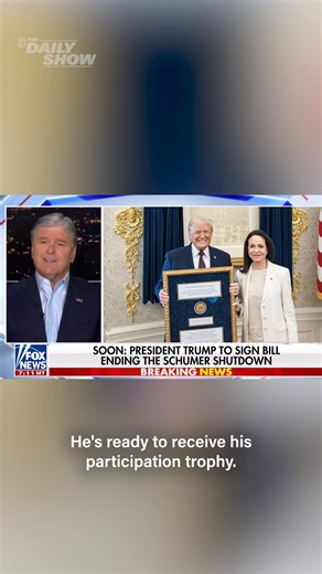 Fox News railing against participation trophies but make the footage Trump's fake Nobel Prize | The Daily Show