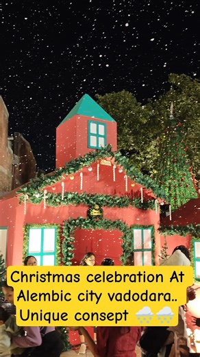 Vadodara christmas Celebration Alembic city vadodara 🌁 #vadodara #alembic #baroda #trending #snow