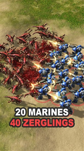 20 Marines vs 40 Zerglings: Who Wins? | StarCraft 2