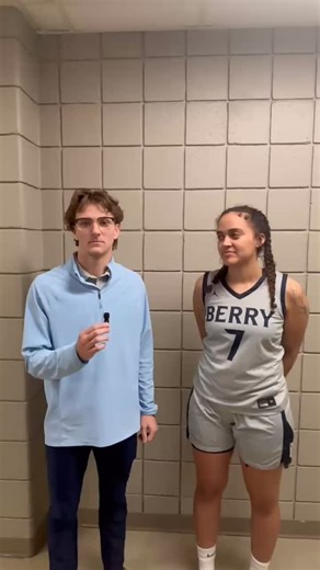 Briaiah Lewis led with 18 points as @berrywbb grinds out their third win in a row taking down Millsaps 76-72. Grayden Johnson spoke with Lewis on the big win. #WeAllRow #BattleBerry | Berry College Athletics