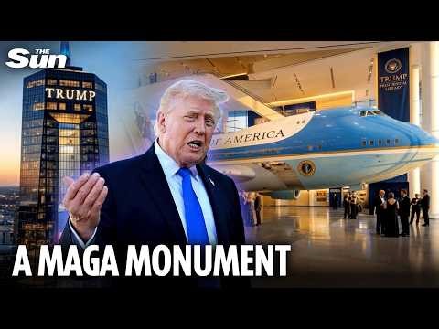 Trump releases render of skyscraper presidential library complete with gold escalator - and no books