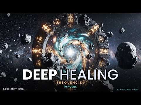 Alien Worlds Healing Frequencies | Black Screen | Deep Sleep All 9 Solfeggio + 40Hz | 10 Hours