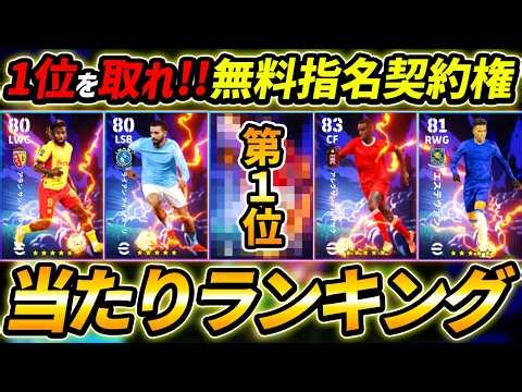 【最新】指名契約権当たり選手ランキング！1位を取れ！獲得する前に絶対みて！能力徹底解説！【eFootball,イーフットボール,イーフト】