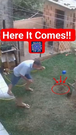 Moment Man Blows up Lawn 😱