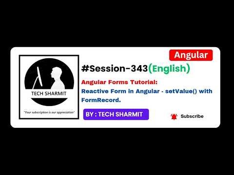 Angular setValue FormRecord Tutorial in English: Update FormRecord Values in Reactive Forms (Ep-343)
