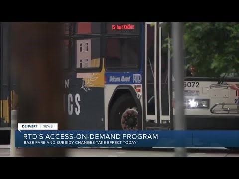 RTD Access-On-Demand program now requires fare for riders with disabilities