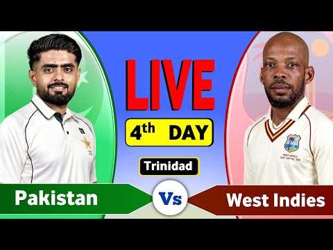 PAK vs WI Live Match Today | Pakistan vs West Indies 1st Test Day 4 Live Cricket Score & Commentary