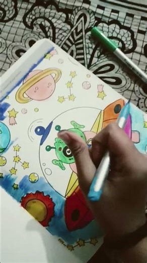 how to draw alien#Art by Su-yan-Xhi) #art #butifyoucloseyoureyes #drawing