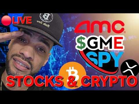 🔴LIVE Stocks & Crypto: GME PUMP, AMC Falling Wedge Forming & SPY Bull Flag In PLAY! "7/01"