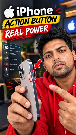 iPhone Action Button Hack 🔥 #smartphone #iphone #tech