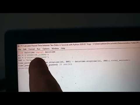 Calculate Passed Time between Two Dates in Seconds with Python, Reg. ILRJNFEX