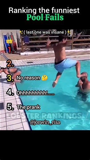 Ranking the Funniest Pool Fails 😂🌊| Lobster Rankings | #ranking #viral #funny #memes