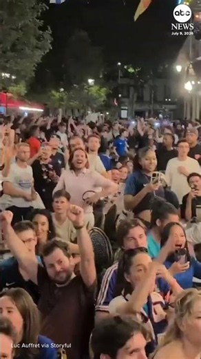 Fans celebrate France's win against Morocco in World Cup
