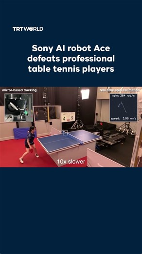 Sony AI robot Ace defeats professional table tennis players