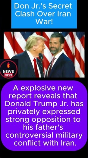 Don Jr 's Secret Clash Over Iran War!
