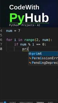 Check Prime Number in Python | Python Interview Question 🔥