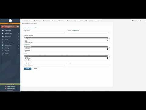 Accounting Setup in OrderTrac