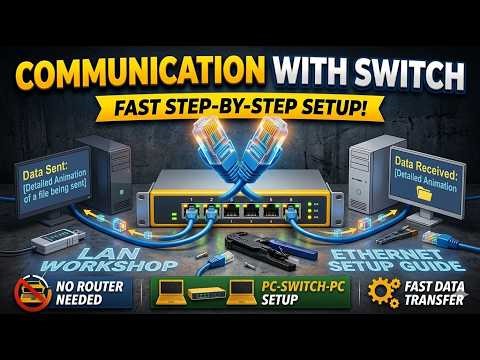 PC to PC Communication Using Switch | Connect Multiple PCs Step by Step 🔥