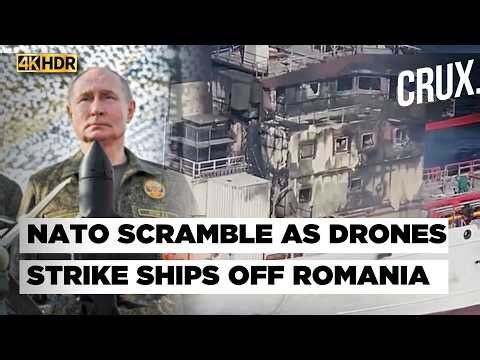 Drones Hit Ships Off Romania, Seven Sailors Missing: Is Putin Testing NATO's Article 4? | 4K