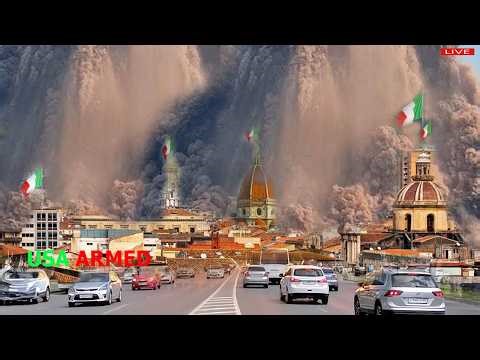 Sicily:(Marc 18,2026) Italy in chaos,Mount Etna volcano Explos,in massive erup!Ash cover Sicily city