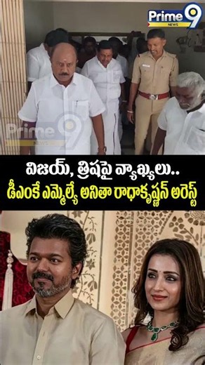 Comments on Vijay and Trisha : విజయ్, త్రిషపై వ్యాఖ్యలు.. డీఎంకే ఎమ్మెల్యే అనితా రాధాకృష్ణన్ అరెస్ట్