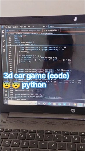how to create 3d car game in coding 🎮🎮🎯#coding #javascript 🚨🚗 #cssanimation #cssdiner #codegames