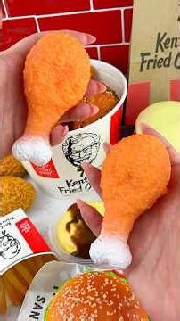 Fidgets that Look Like KFC (Kentucky Fried Chicken) Meal Food Satisfying Video ASMR! 🍗🥤