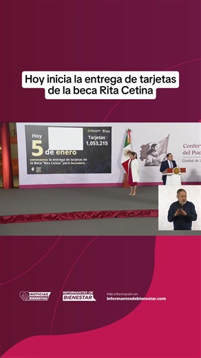 Hoy inicia la entrega de tarjetas de la beca Rita Cetina de secundaria