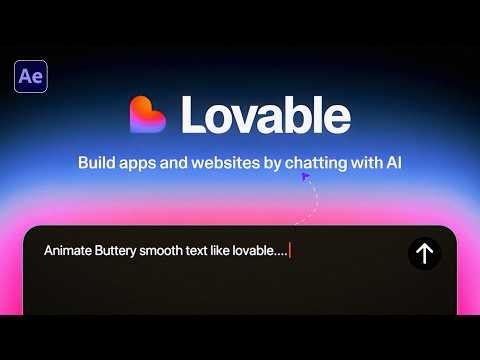 Smooth Text Animation Tutorial | After Effects (Like Lovable)