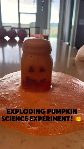 Easy Exploding Pumpkin Science Experiment for Toddlers 🎃
