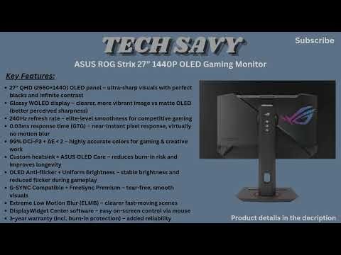 ASUS ROG Strix XG27AQDMG OLED Review 2026 | 240Hz 0.03ms 1440p Gaming Monitor Test