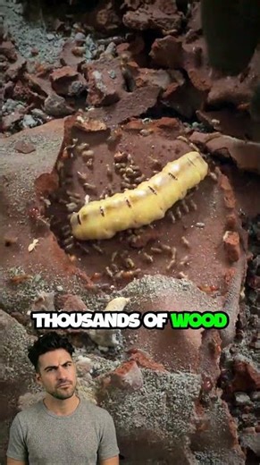 This ALIEN queen is eating his house. #termites #pestcontrol #nature #horror #infestation