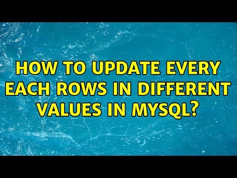 How to update every each rows in different values in MySQL?