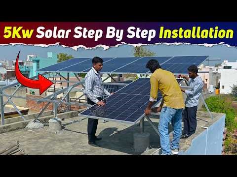 5Kw On-Grid Solar Complete Step-By-Step Installation for Home | Solar Panel Installation for Home