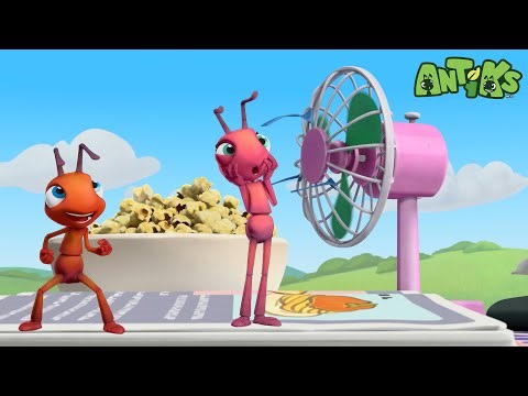 Windy Popcorn Challenge! Can Joey and Boo Reach the Bowl? | ANTIKS | Kids TV Shows | Popular video