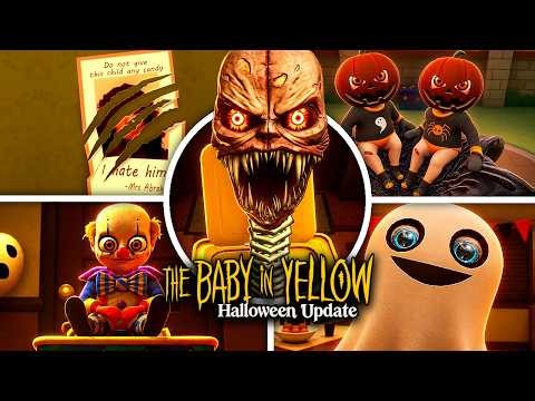 The Baby in Yellow: Halloween Update 🎃 Full GAME Walkthrough (1-4 Chapters) & ALL Endings (Showcase)
