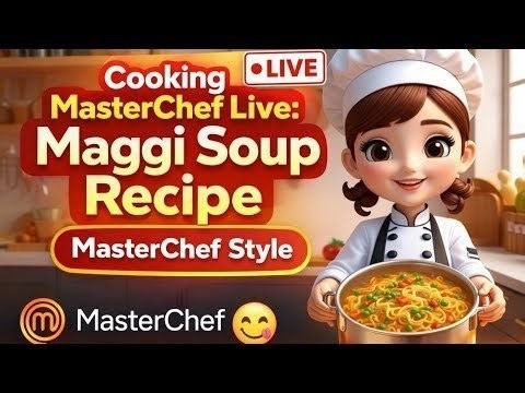 🍜 Cooking MasterChef Live: Maggi Soup Recipe 😋 | MasterChef Style Cooking Show😍