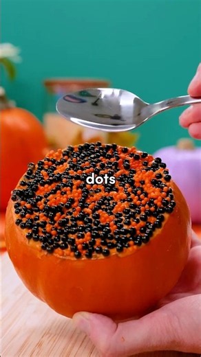 What happens when you make a DOT CAKE in an actual pumpkin?!