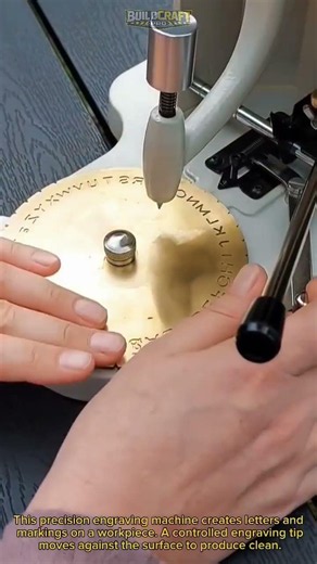 How a Fine Engraving Machine Creates Perfect Letters by Hand! #Engraving #Tools #Crafting #Workshop