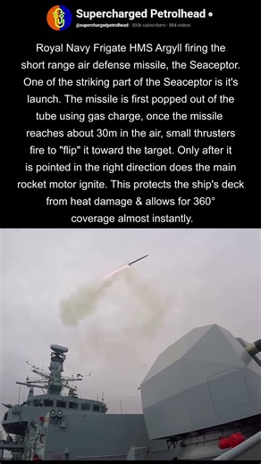 Royal Navy Frigate Launching Sea Ceptor missile