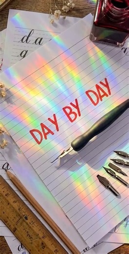 Penmanship - Artistic lettering method: Day By Day #short