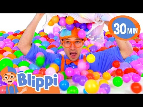 Learn Colors with Ball Pit Fun! | BEST OF BLIPPI TOYS | Educational Videos for Kids