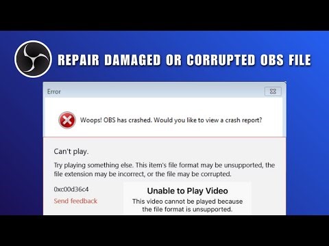How to Repair Damaged or Corrupted OBS File 2026 (Free)