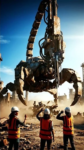 Giant Demolition Claw in Action! 🏗️ Witness Massive Industrial Destruction