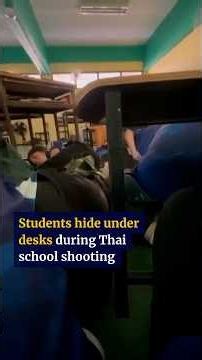 Students hide under desks during Thai school shooting