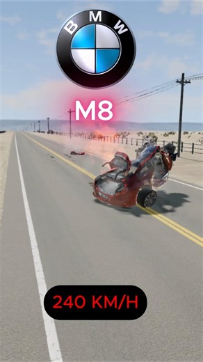 BMW M8 Crash Test 💥🤯🚗 #recommended #bmw #m8 #crashtest