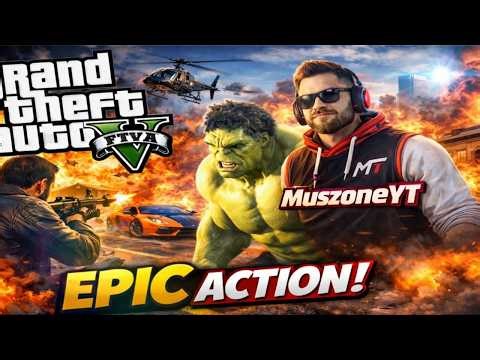 DAY-62gta 🔴 GTA V LIVE | Hulk Racing + Fighter Jet Flight | MuszoneLive