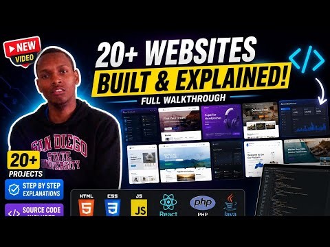 20+ Amazing Websites Built with HTML, CSS, JavaScript, React, PHP & Java | Full Project Showcase